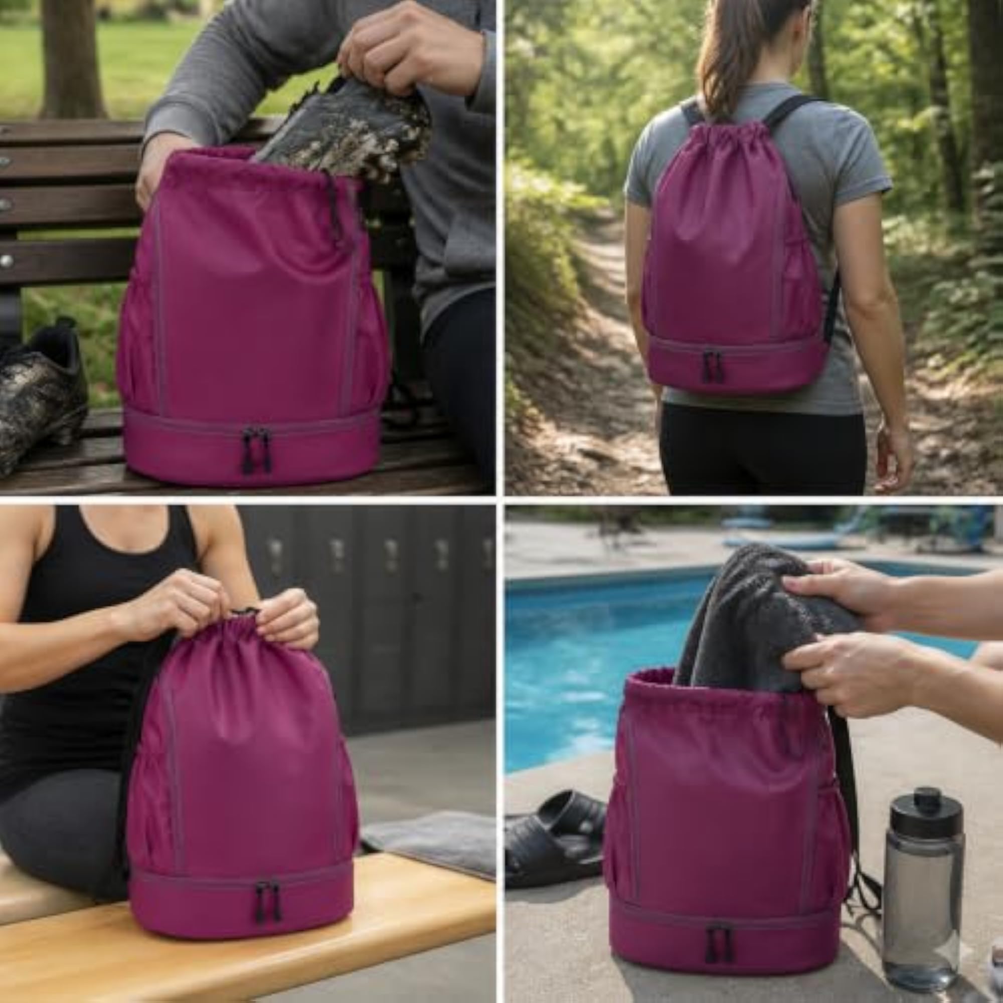 Large Capacity Drawstring Sports Bag for Football & Dance