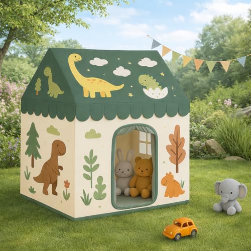 Image of XEMOX, Light Weight Kids Play Tent House - Fun, Foldable, and Durable for Indoor & Outdoor Toys for 3 to 10 Year Old Kids (White DNS)