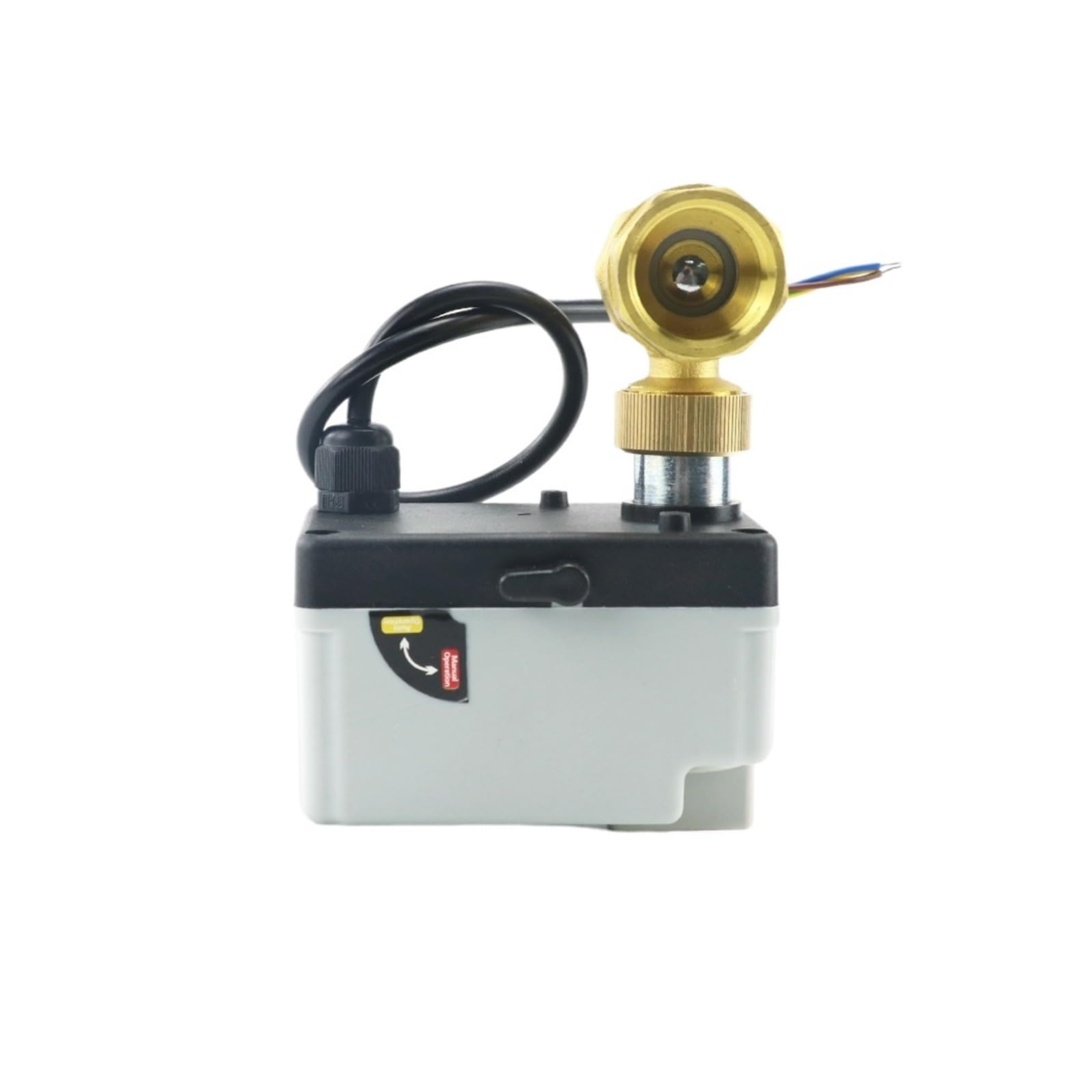 Válvula de bola de 2 vías Válvula de bola motorizada de latón de 2 vías, 1/2", 3/4" y 1", 220 V CA, con actuador eléctrico de 3 cables y dos controles, DN15, DN20, DN25 y DN32, con interruptor manual.