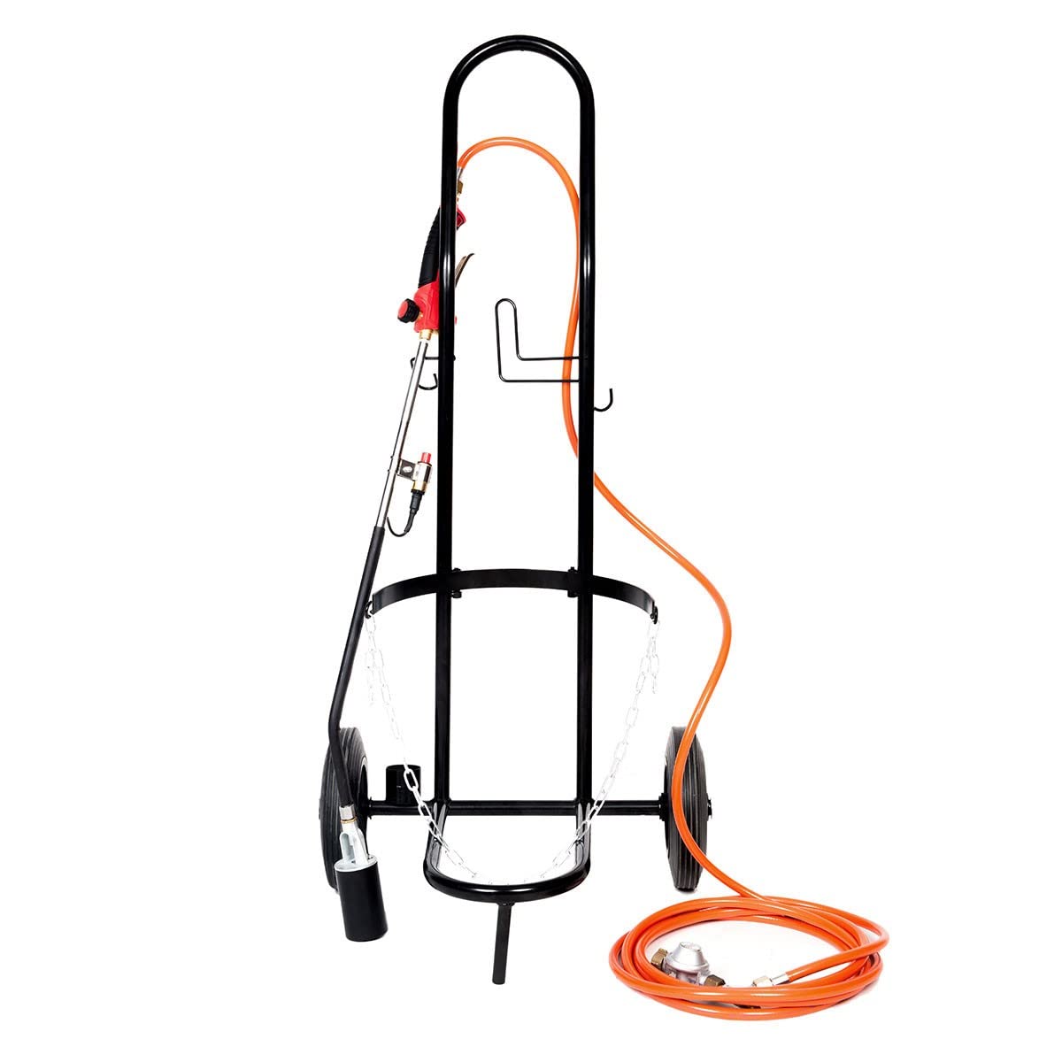 PROWELTEK - Désherbeur Thermique Professionnel à Gaz Propane – Kit Complet Haute Performance pour Grands Jardins. Inclus : Brûleur 50mm, Tuyau 5m Pro, Chariot à Roues. Chaleur Puissante.