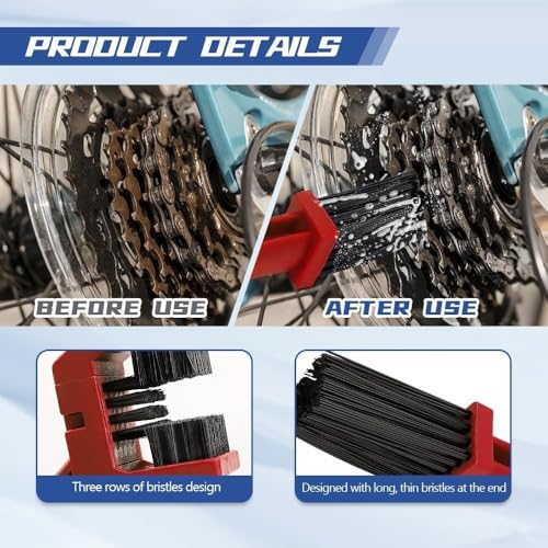 Image of Eliane Universal Multi Purpose Bike Chain Cleaner Brush Motorcycle Cycle Soft & Long Bristles Ideal for Quick Cleaning of Cycles Motorcycles Bikes Gear Shifter Washer (Blue-1Pcs)