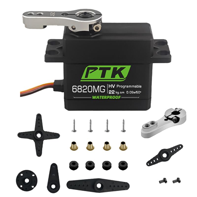 PTK 6820 MG All-metal gear 20kg high-speed large-torque servo motor RC car model fixed-wing U300 (6pcs)