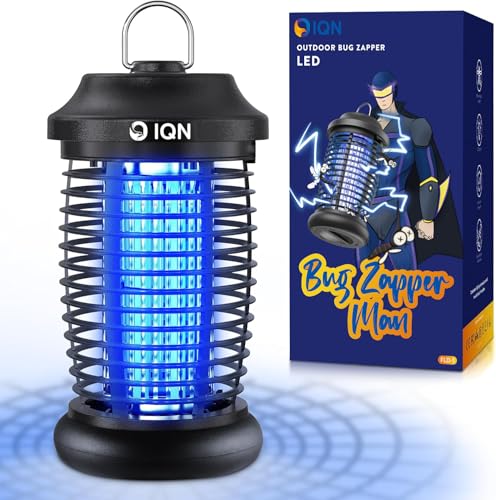 Bug Zapper Outdoor,15w Electric Mosquito Zapper with LED Light for Indoor,4200V Insect Fly Zapper Waterproof with 8.92ft Power Cord,Fly Trap Outdoor for Home,Patio,Backyard,Garden,Camping