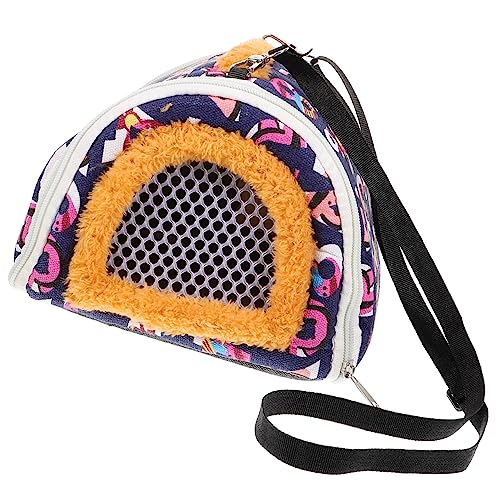 Toyvian Portable Pet Carrier Bag for Hamsters Breathable Mesh Design Shoulder Straps for Travel and Outdoor Adventures Comfortable and Safe for Pets