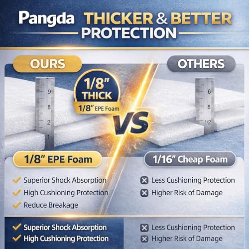 Image of Pangda 1 /4 inch Thick EPE Foam Roll 24 inch x 85' Packaging Foam Roll Protective Cushion Material for Fragile Items Moving, Storage, Packing and Shipping, Non-abrasive Moisture Repellent