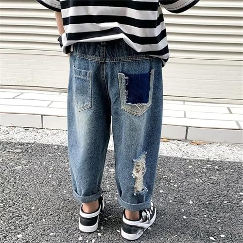 Stylish Boys Ripped Jeans Pants for Casual and Outdoor Activities Versatile Denim Bottoms for Everyday Wear Comfy4