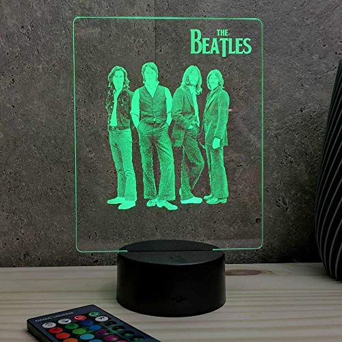 Lampe The Beatles 16 couleurs – PERSONNALISABLE avec prénom ou message – lampe de chevet veilleuse illusion pour idée cadeau anniversaire fête collection déco - Les Beatles, Paul McCartney, John Lennon, RIngo Starr, George Harrison Lampe The Beatles 16 couleurs - PERSONNALISABLE avec prénom ou message - lampe de chevet veilleuse illusion pour idée cadeau anniversaire fête collection déco – Image 4