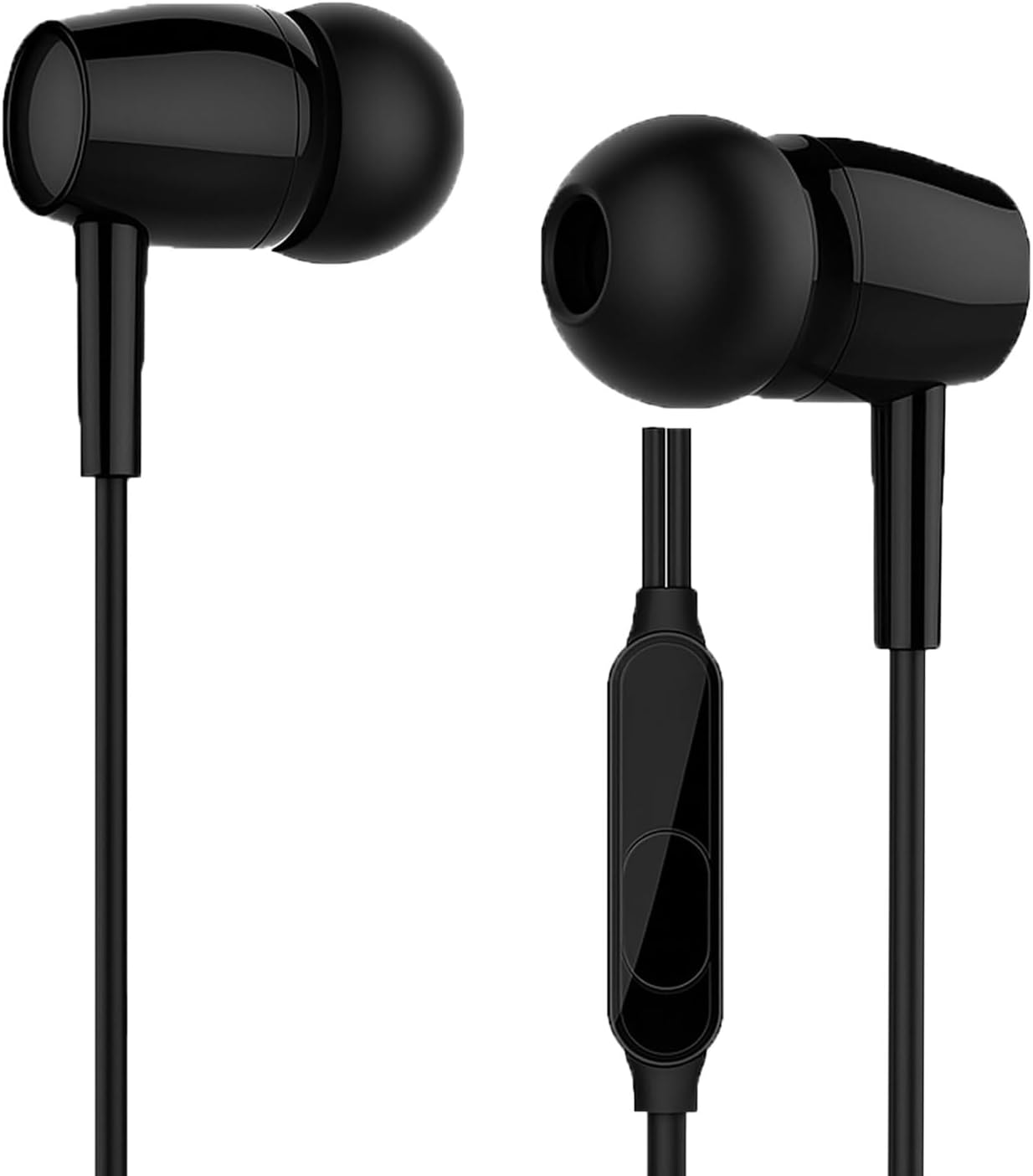 2 Pack Wired Earbuds with Microphone, 3.5mm in-Ear Headphones with Clear Sound & Deep Bass, Tangle-Free TPE Cable