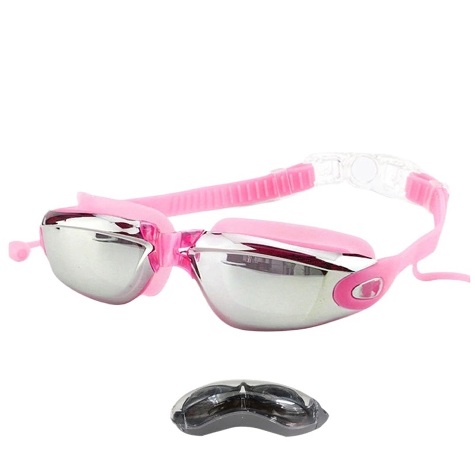 JUANYAO Occhiali Da Nuoto Occhialini da nuoto professionali Uomo Donna Occhiali da nuoto impermeabili antiappannamento for piscina for adulti Occhiali da acqua regolabili Per Il Nuoto(Pink)