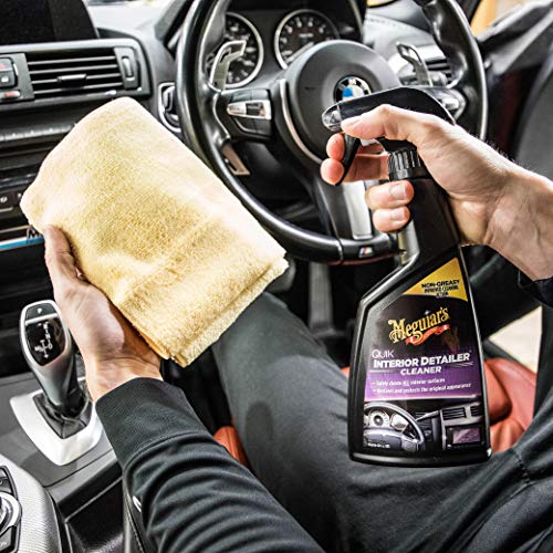 Meguiar’s G3626EU Ultimate Waterless Wash & Wax Trockenwäsche, 768ml & G13616EU Quik Detailer Interior Innenraumreiniger, 473 ml