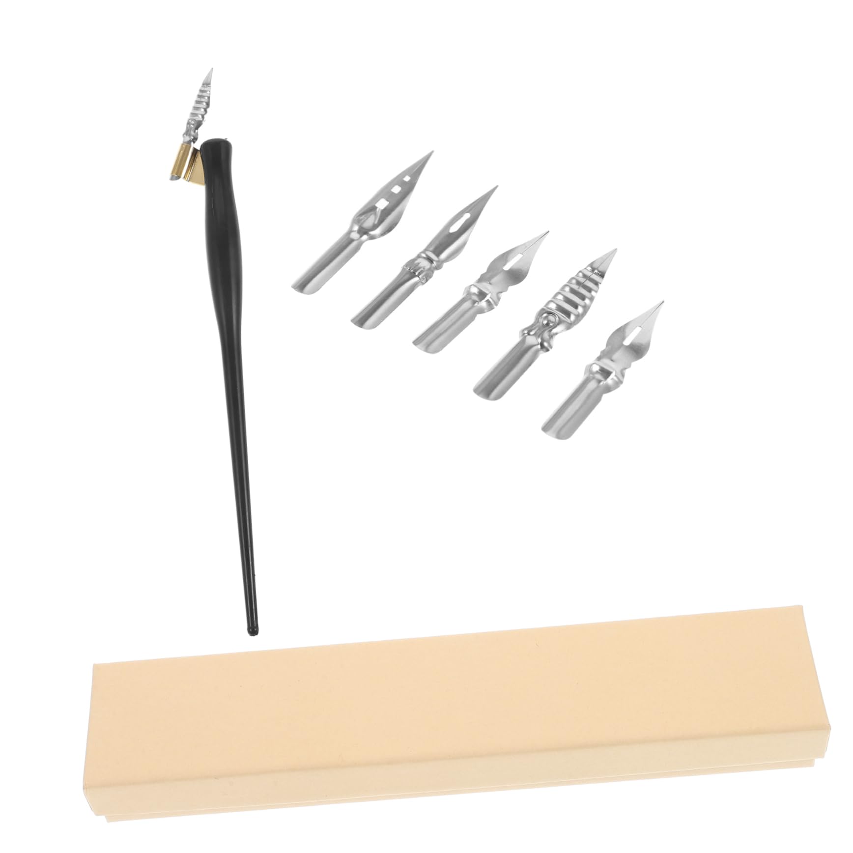 STOBOK 5 Sätze Schräger Kalligraphiestift Stilvoll Stifte feine Spitze verdrehte kalligraphie-stifte kalligraphie stifte handgefertigter Kalligraphiestift Kalligraphie-Tauchstift Metall