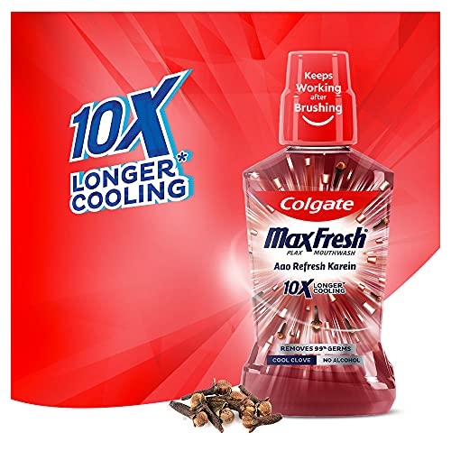 Image of Colgate Maxfresh Plax Antibacterial Mouthwash, 24 /7 Fresh Breath - 250ml, (Clove)
