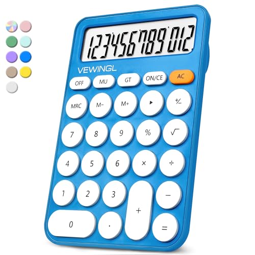 Image of Standard Calculator 12 Digit,6.2 * 4.2in Desktop Large Display and Buttons,Calculator with Large LCD Display for Office,School, Home & Business Use,Automatic Sleep,15 Tilt Screen