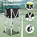 Lineslife Tennis Ball Hopper, Pickleball Hopper Basket with 4 Wheels & Brakes, Foldable Detachable Oxford Bag, Holds 180 Tennis/160 Pickleballs, Ideal for Training & Outdoor Sports