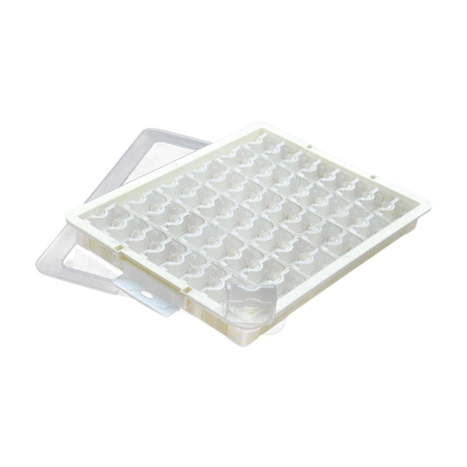 Barattolo Porta Perline Impilabile Trasparente, Versatile Contenitore Organizer per Perline, Ideale per Lavori Fai da Te, Gioielli, Orecchini E Ciondo, 48 Griglia