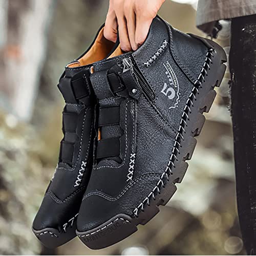 Mens Casual Loafers Flat Shoes Fashion Sneakers Leather Oxfords Work Ankle Chukka Boots Sneaker for Men Fashionable Flats Oxford Shoes2