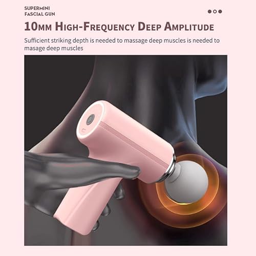 Muscle Massage Gun Pink Mini Massage Gun Deep Tissue Handheld Massage Gun Therapy Gun Fascia Gun Massagegun Massagers Handheld Deep Tissue（Pink） #TOP7