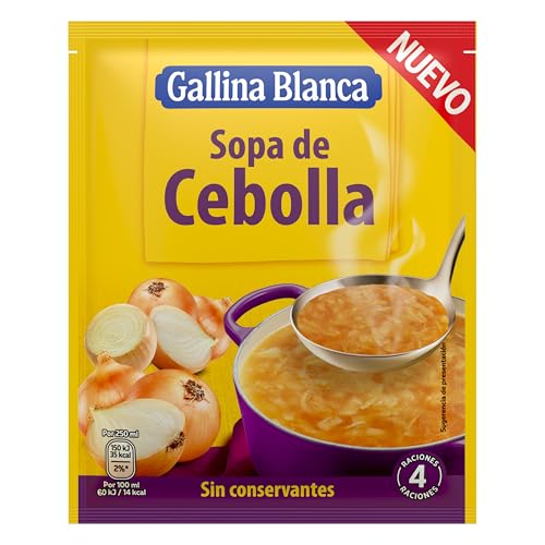 Gallina Blanca – Sopa de Cebolla, Sin Conservantes, 4 raciones, 48g