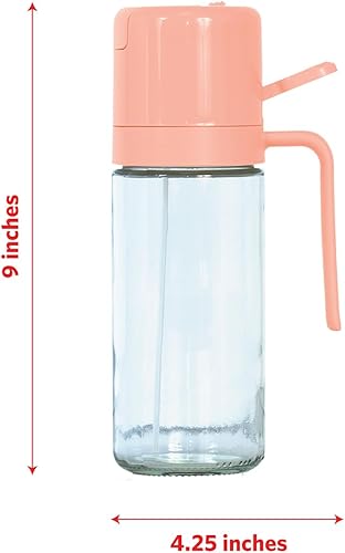 Miniatura 4 de Glad Dispensador de aceite 2 en 1, 18.6 oz18.6 fl oz, pulverizador de aceite de oliva para cocinar, verter aderezos para ensaladas y asar a la