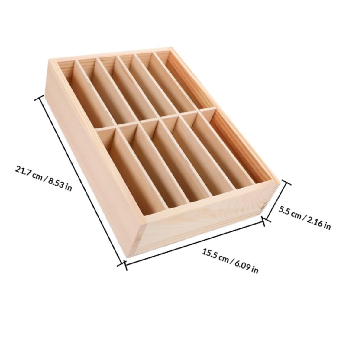 Organizer Gestione e Pezzi Cellulare per Scomparti Legno in 2 12 Design Multicomparto Compatto Protezione Ufficio e Aula Telefono
