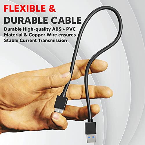 Image of FEDUS USB 3.0 A to Micro B SuperSpeed Cable for External & Desktop Hard Disk Drives Cable compatiable for WD /Seagate /Toshiba / /Hitachi External Hard Drives,Black
