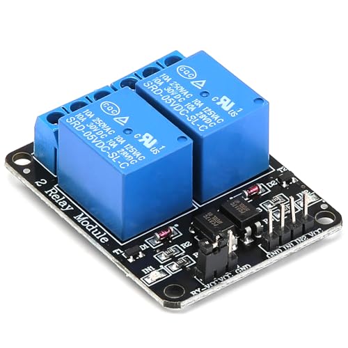 Yizhet 5V Module Relais DC 5V 230V 2 Canaux Module Relais avec Optocoupleur pour Raspberry Pi...