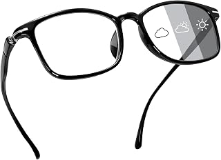 Selbsttönend Distanz Brille Leichte Myopia Kurzsichtigkeit Photochromatische Fernsehbrille für Herren Damen 0.0 to -4.0