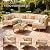 ABCASA Patio Furniture Set, 110" Large 7-Piece Wicker Outdoor Patio Furniture Sets with Coffee Table,Boho Patio Conversation Set Sectional Sofa with All-Weather Cushions for Backyard,Porch,Beige