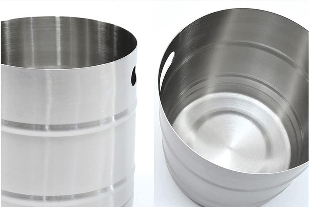 Cubitera de Acero Inoxidable para champán con asa, 1/2 l, Ideal para Fiestas y cenas.