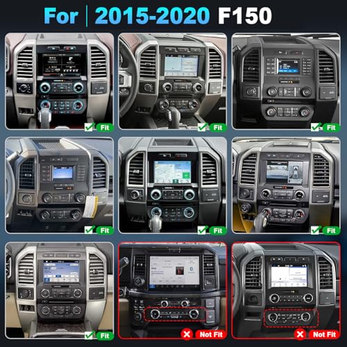 for Ford F150 2015 2016 2017 2018 2019 2020 Android 13 Car Stereo 8-core, 12.1 Inch IPS Touch Screen Car Radio with Wireless Carplay/Android Auto,GPS, WiFi, Bluetooth, FM, DVR