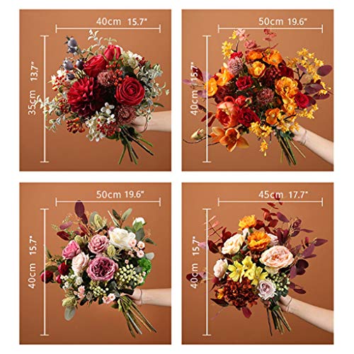 Fleurs artificielles rétro bouquet de simulation pour décoration table - 5