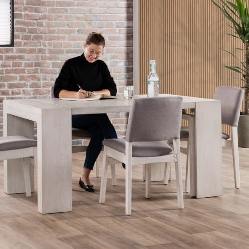 Transformer Table Solid Wood Extendable Dining Table, White - image 3