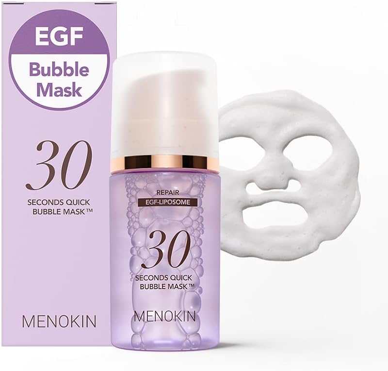Máscara facial de bolhas MENOKIN REPAIR com lipossomas de EGF, 70 mL