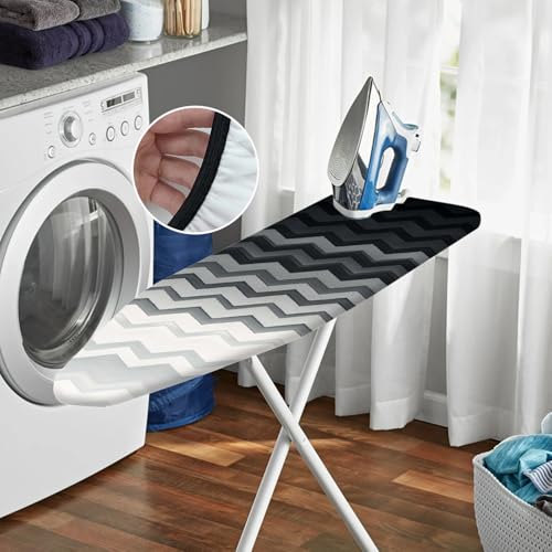 Image of Nuxovilar Gradient Chevron Ironing Board Cover 15x54 Polyester