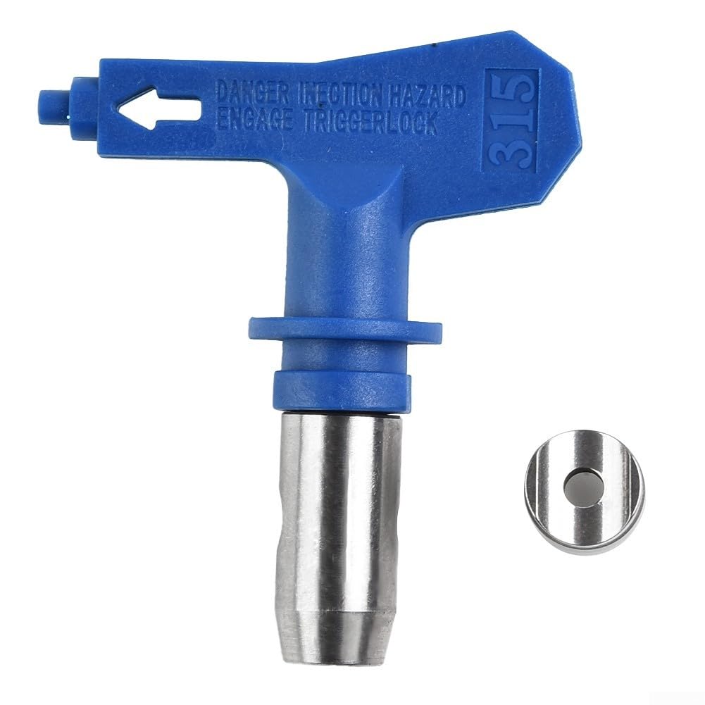 Steel Airless Spray Tips with Adjustable Spray Widths for Improved Flow Control and Coverage Options (315)