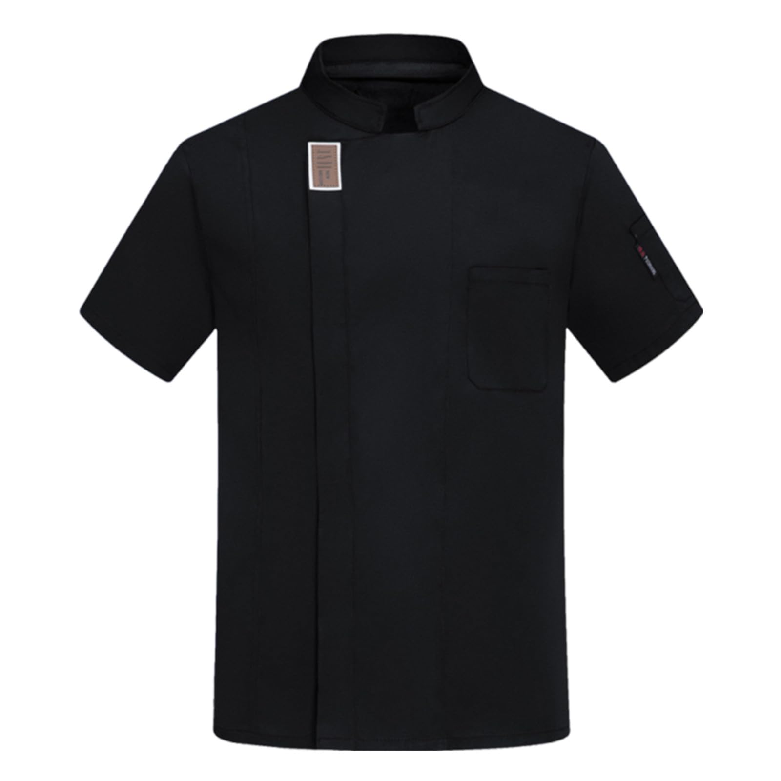 Veste de cuisinier à manches courtes pour homme - Veste de travail - Vêtement de cuisine - Chemise de cuisine - Chemise de chef professionnel - Uniforme professionnel - Vêtement professionnel
