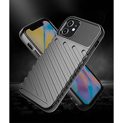 Image of Amazon Brand - Solimo Shockproof Mobile Cover for Apple iPhone 12 Mini (360 Degree Protection | Protective Design | Anti-Scratch Tough Slim TPU Case), Black