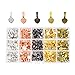 Mandala Crafts Glue on Bails for Pendant Jewelry Making, Cabochon Setting Mix Kit (Heart, Gunmetal, Antique Bronze, Rose Gold, Gold, Silver Tone)