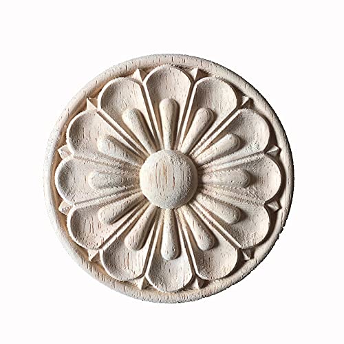 Apliques de madera tallada de roble de 30 cm para decorar muebles de lujo con elegancia clásica 2