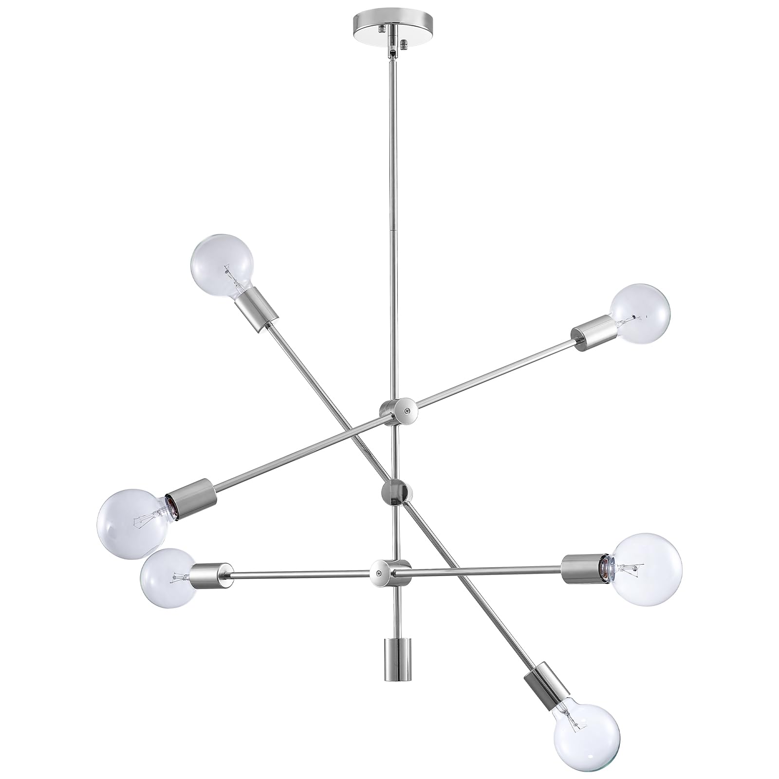 Brushed Nickel Sputnik Chandeliers 6-Light