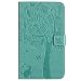 Produktbild JIan Ying Cover für Samsung Tab A6 7.0, Galaxy Tab ein 7.0" Case - Slim PU Leder Tri-Fold Ständer Klapp Schutzhülle für für Samsung Galaxy Tab A 7.0" (2016) SM-T280/T285 Tablet Green cat and tree