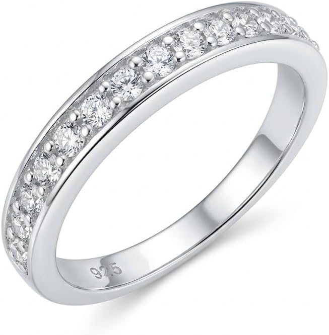 Parnika White CZ Silver Finger Ring Band in Pure 92.5 Sterling Silver For Women Girls | Chandi Ki Ring | Gift For Her | Valentines Day Gift | Thumb Ring |