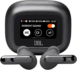 JBL, Fone de Ouvido Bluetooth, Live Beam 3, In-ear, Tela de 1.45", Cancelamento de Ruído - Preto