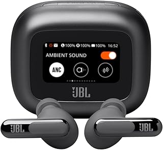 JBL, Fone de Ouvido Bluetooth, Live Beam 3, In-ear, Tela de 1.45", Cancelamento de Ruído - Preto - Produto 5 mais recomendado com 4.7 estrelas