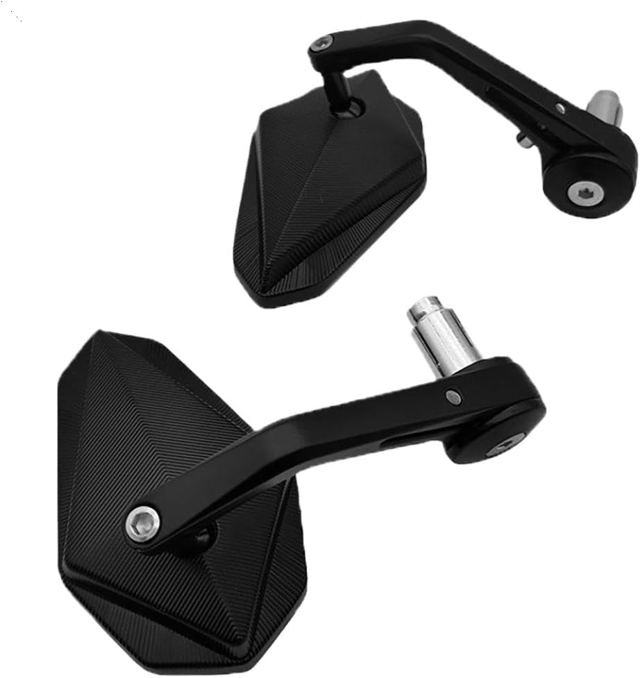 1 Pair Aluminum Motorcycle Rearview Mirrors Scooter Bar End Handlebar Mirror Rear View Fits 13-17mm Handlebar End