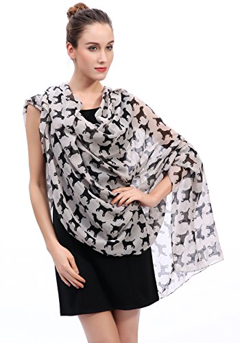 Lina & Lily Labrador Dog Print Women's Large Scarf Lightweight, Gift for Dog Lover3