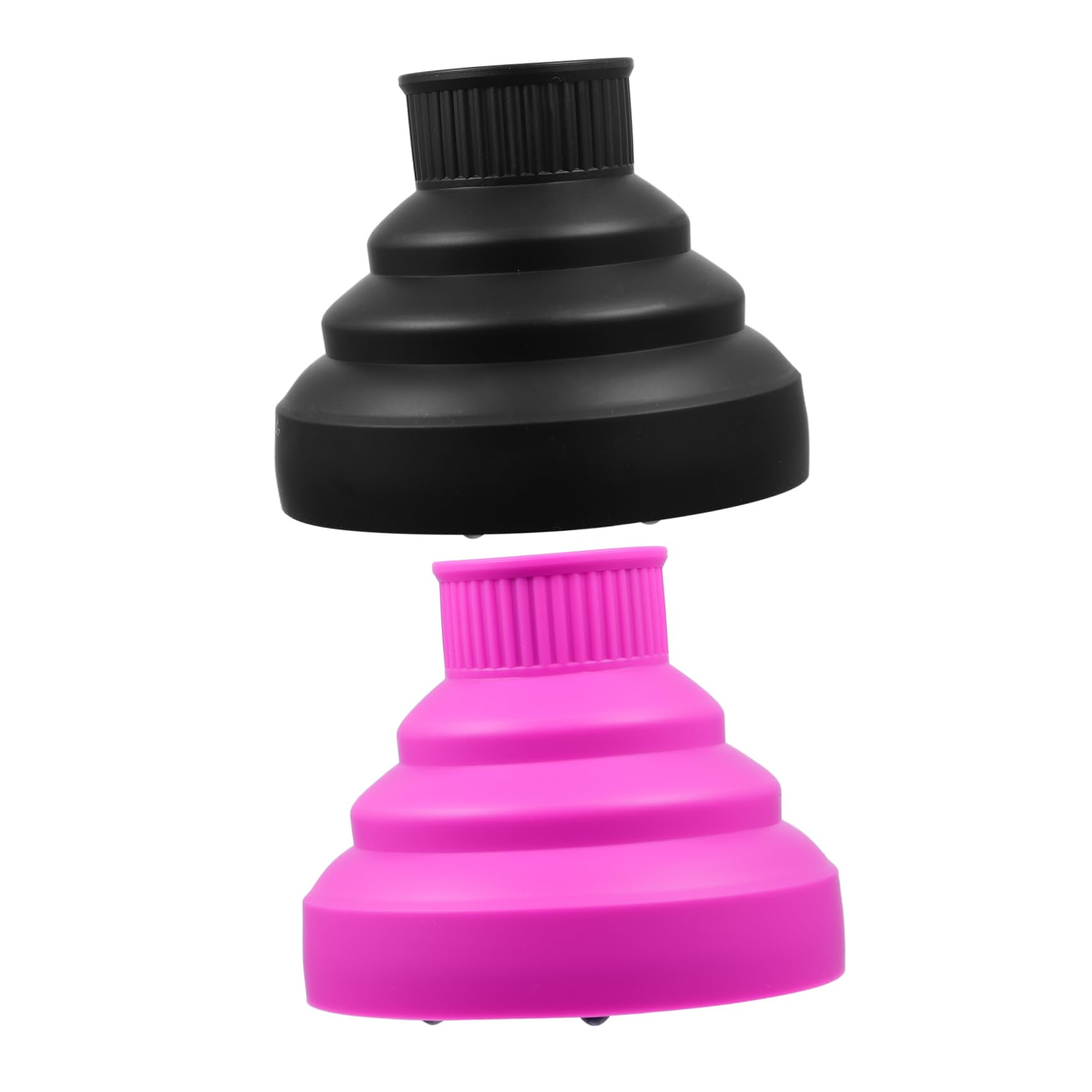 Angoily Practical Hair Dryer Diffusers Silicone Folding Hood Blow Dryer Diffuser 2 Pcs for Even Air Distribution