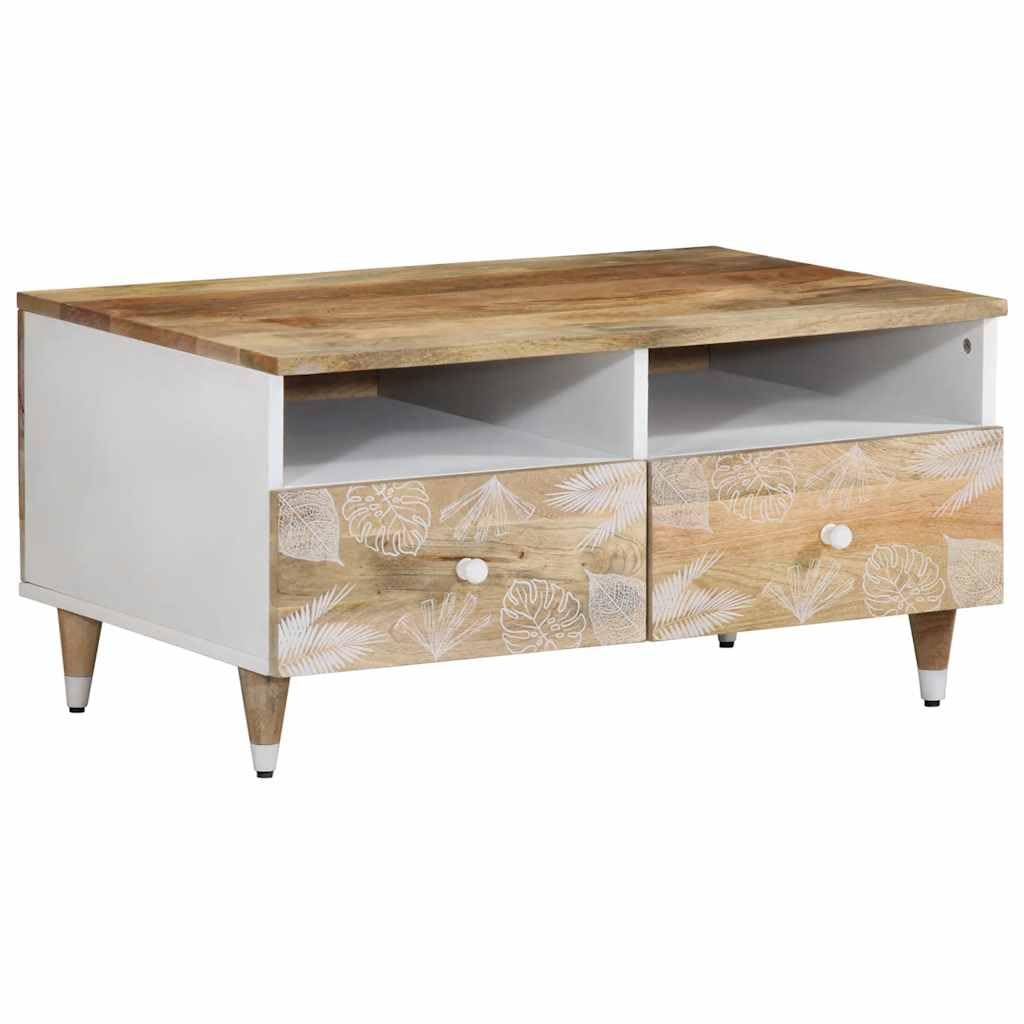 Table basse en bois de mangue pour un salon chaleureux et des soirées conviviales en famille