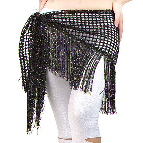 Acqrobe Bufanda de la cadera de la danza de vientre de las se�oras Trajes del baile Cintur�n borlas de lentejuelas Cadena de la cintura del baile
