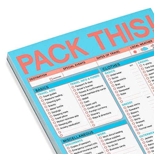 Knock Knock Pack This Pad (Pastel Version) - Packing List Pad & Travel Accessories, 6 x 9-inches - Thumbnail 3